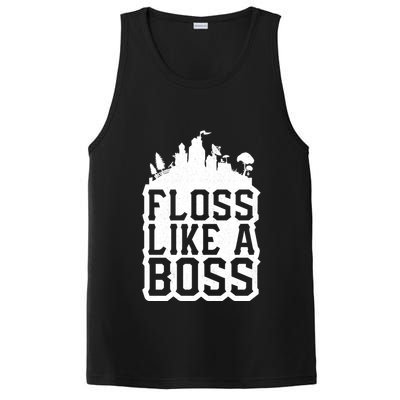 Floss Like A Boss Tower Funny PosiCharge Competitor Tank