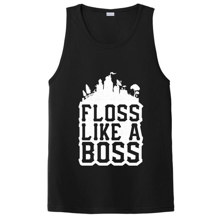 Floss Like A Boss Tower Funny PosiCharge Competitor Tank