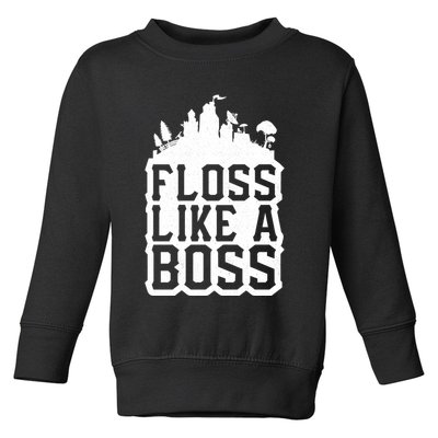 Floss Like A Boss Tower Funny Toddler Sweatshirt