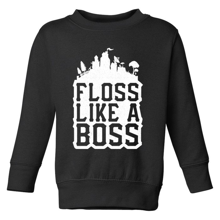 Floss Like A Boss Tower Funny Toddler Sweatshirt