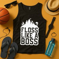 Floss Like A Boss Tower Funny Tank Top