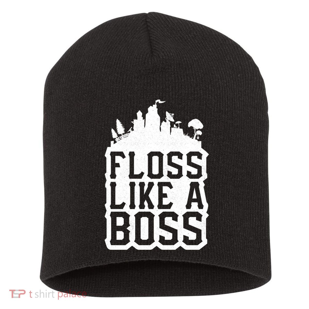 Floss Like A Boss Tower Funny Short Acrylic Beanie