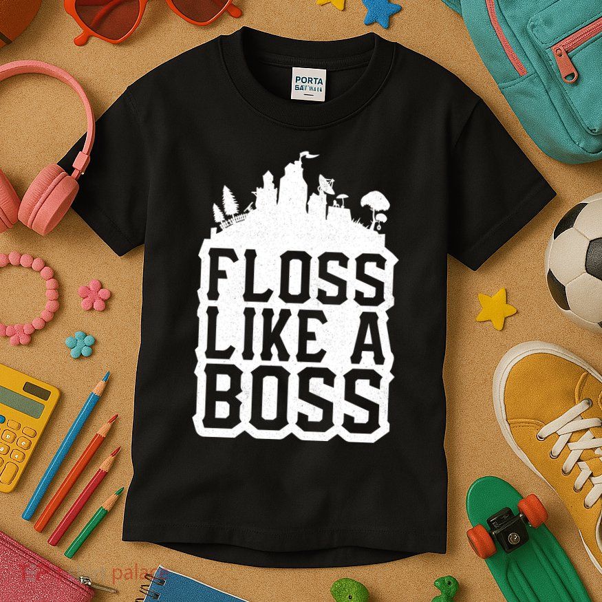 Floss Like A Boss Tower Funny Kids T-Shirt