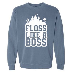 Floss Like A Boss Tower Funny Garment-Dyed Sweatshirt