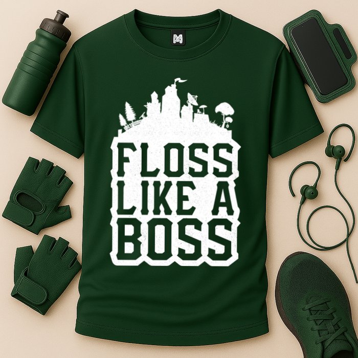 Floss Like A Boss Tower Funny Performance Shirt