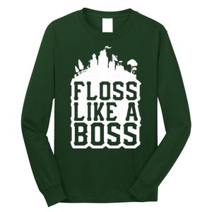 Floss Like A Boss Tower Funny Long Sleeve Shirt