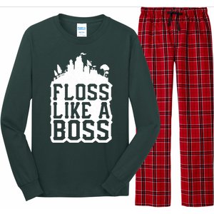 Floss Like A Boss Tower Funny Long Sleeve Pajama Set