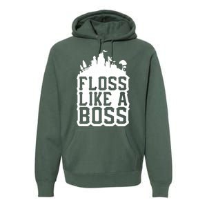 Floss Like A Boss Tower Funny Premium Hoodie