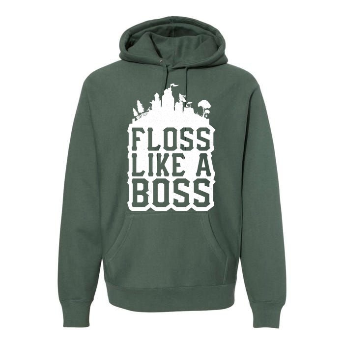 Floss Like A Boss Tower Funny Premium Hoodie