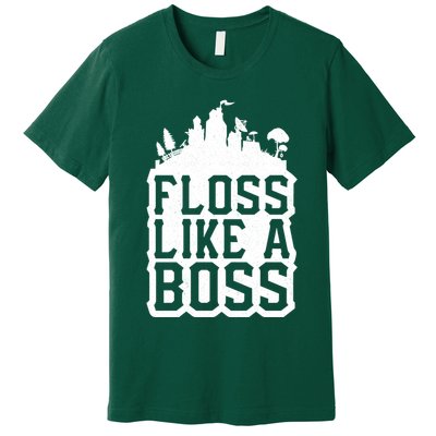Floss Like A Boss Tower Funny Premium T-Shirt