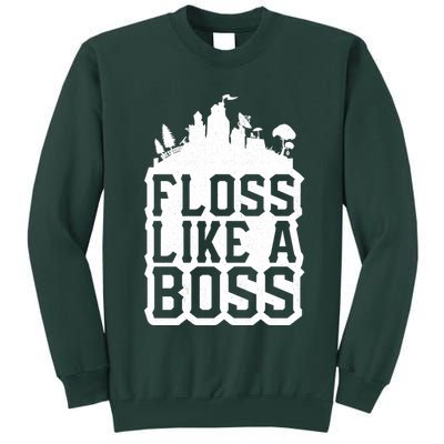 Floss Like A Boss Tower Funny Tall Sweatshirt