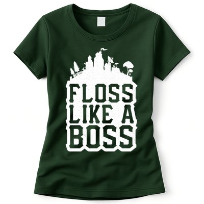 Floss Like A Boss Tower Funny Womens T-Shirt
