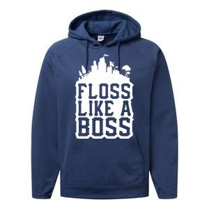 Floss Like A Boss Tower Funny Performance Fleece Hoodie