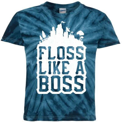 Floss Like A Boss Tower Funny Kids Tie-Dye T-Shirt