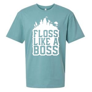 Floss Like A Boss Tower Funny Sueded Cloud Jersey T-Shirt