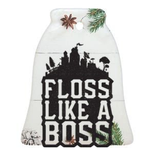 Floss Like A Boss Tower Funny Ceramic Bell Ornament