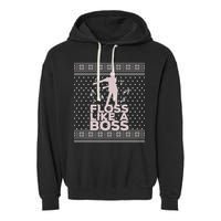 Floss Like A Boss Ugly Christmas Sweater Garment-Dyed Fleece Hoodie