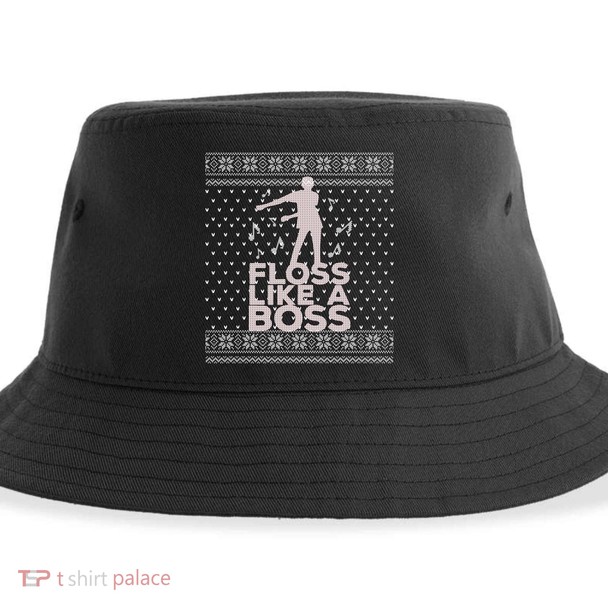 Floss Like A Boss Ugly Christmas Sweater Sustainable Bucket Hat