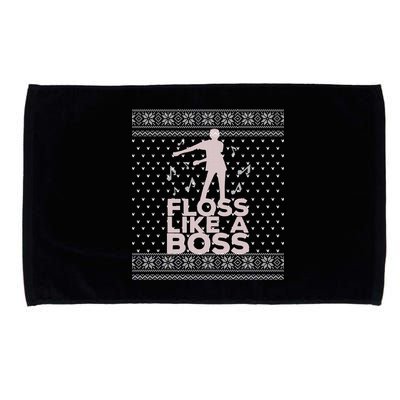 Floss Like A Boss Ugly Christmas Sweater Microfiber Hand Towel