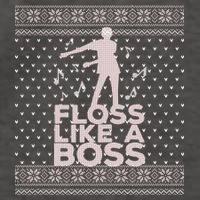Floss Like A Boss Ugly Christmas Sweater Vector Backpack