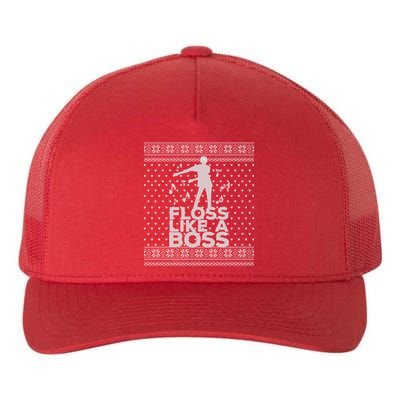 Floss Like A Boss Ugly Christmas Sweater Yupoong Adult 5-Panel Trucker Hat