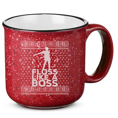 Floss Like A Boss Ugly Christmas Sweater 15oz Campfire Ceramic Mug