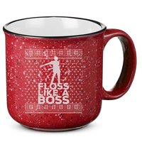 Floss Like A Boss Ugly Christmas Sweater 15oz Campfire Ceramic Mug