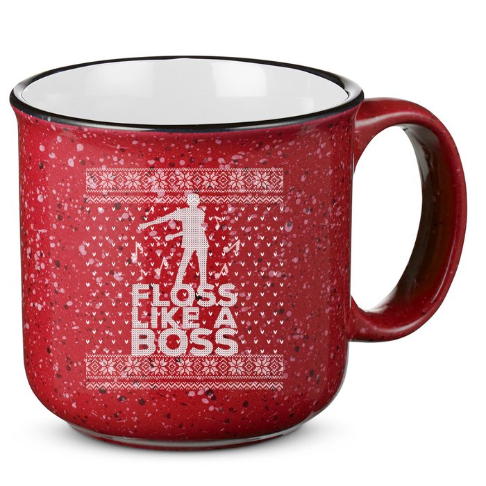 Floss Like A Boss Ugly Christmas Sweater 15oz Campfire Ceramic Mug