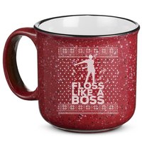 Floss Like A Boss Ugly Christmas Sweater 15oz Campfire Ceramic Mug