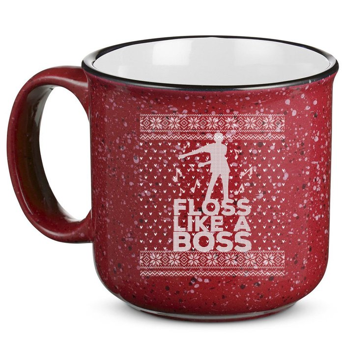 Floss Like A Boss Ugly Christmas Sweater 15oz Campfire Ceramic Mug