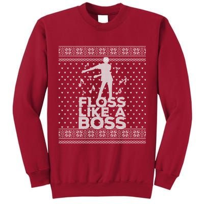Floss Like A Boss Ugly Christmas Sweater Tall Sweatshirt