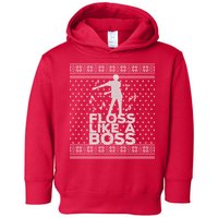 Floss Like A Boss Ugly Christmas Sweater Toddler Hoodie