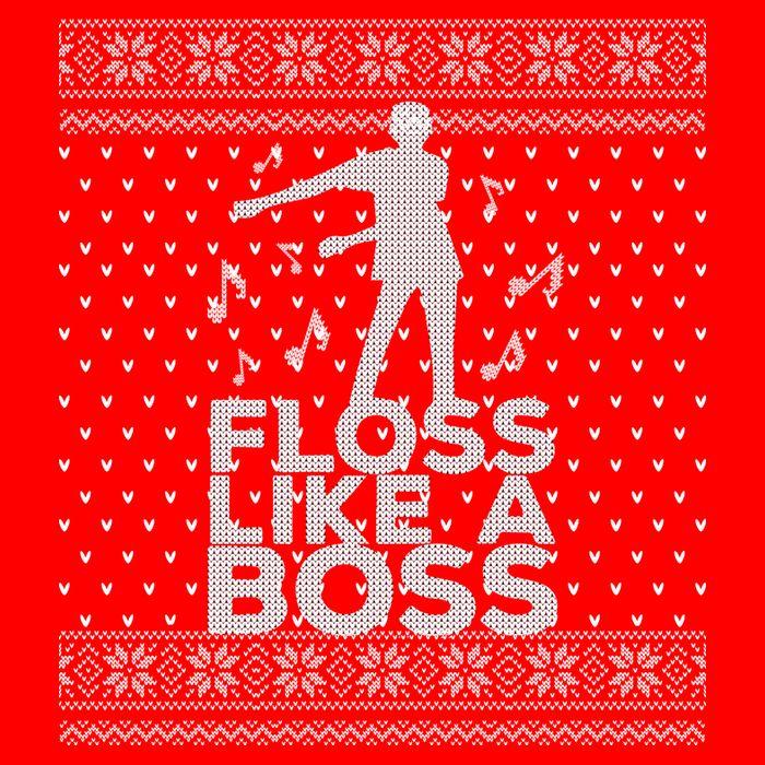 Floss Like A Boss Ugly Christmas Sweater Toddler Hoodie
