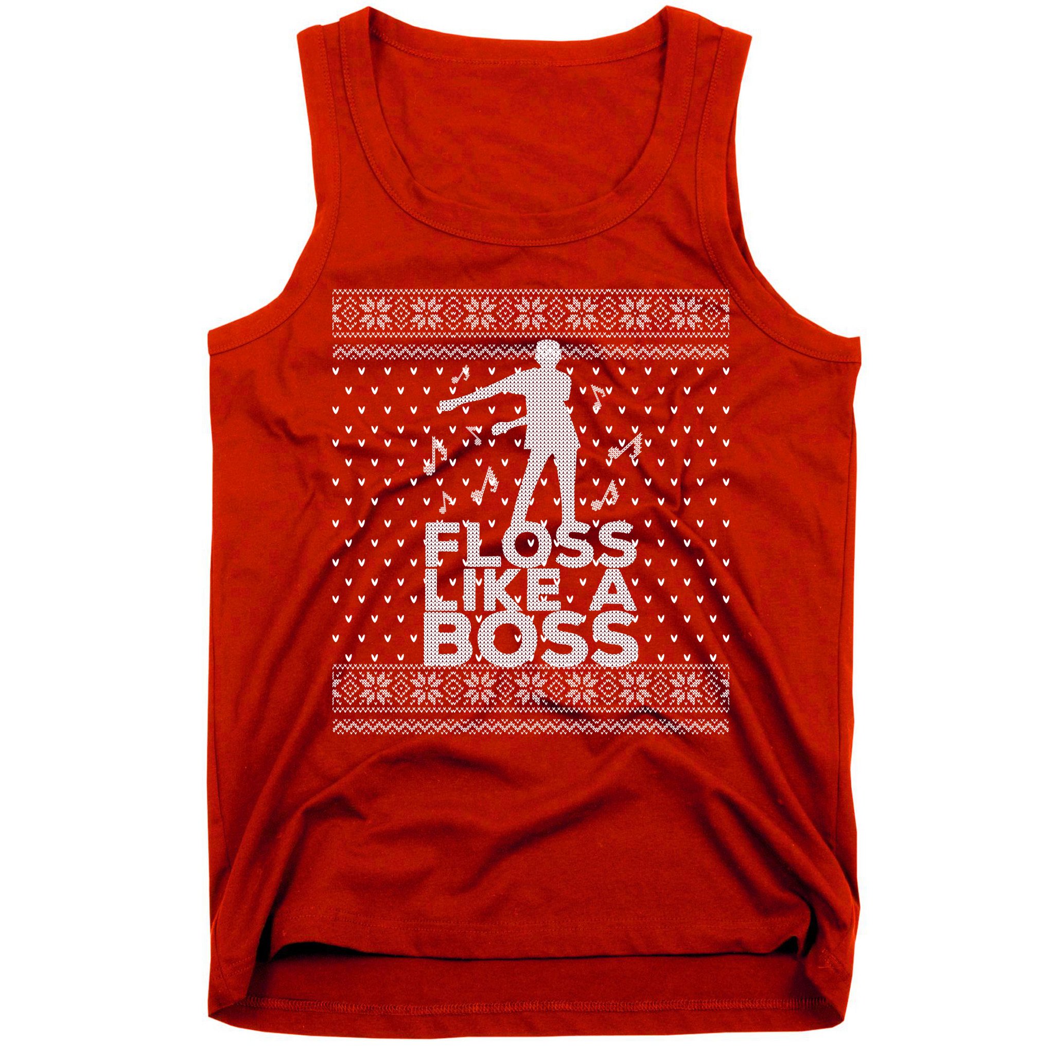 Floss Like A Boss Ugly Christmas Sweater Tank Top