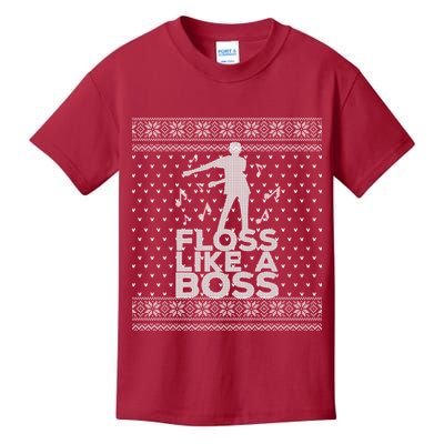 Floss Like A Boss Ugly Christmas Sweater Kids T-Shirt