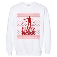 Floss Like A Boss Ugly Christmas Sweater Garment-Dyed Sweatshirt