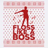Floss Like A Boss Ugly Christmas Sweater Garment-Dyed Sweatshirt