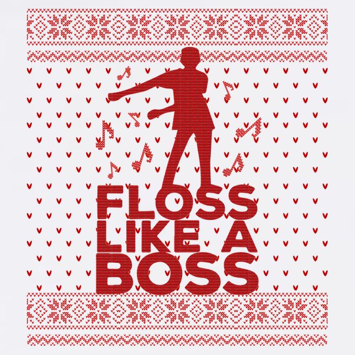 Floss Like A Boss Ugly Christmas Sweater Garment-Dyed Sweatshirt