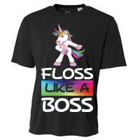 Floss Like a Boss Unicorn Rainbow Cooling Performance Crew T-Shirt