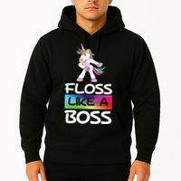 Floss Like a Boss Unicorn Rainbow Hoodie