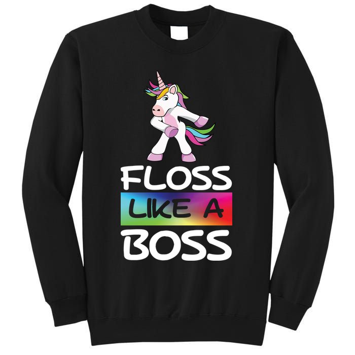Floss Like a Boss Unicorn Rainbow Sweatshirt