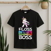 Floss Like a Boss Unicorn Rainbow T-Shirt