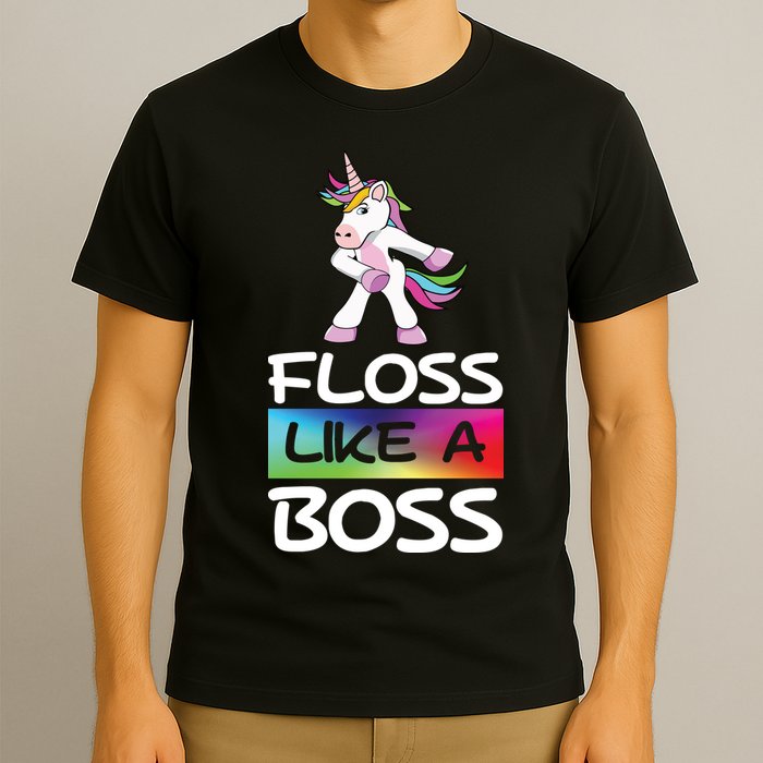 Floss Like a Boss Unicorn Rainbow T-Shirt