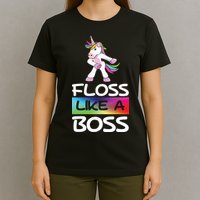 Floss Like a Boss Unicorn Rainbow T-Shirt