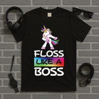 Floss Like a Boss Unicorn Rainbow T-Shirt