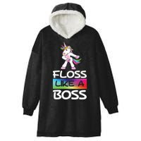 Floss Like a Boss Unicorn Rainbow Hooded Wearable Blanket