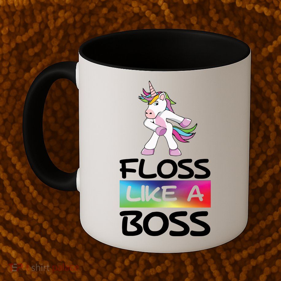 Floss Like a Boss Unicorn Rainbow Mug