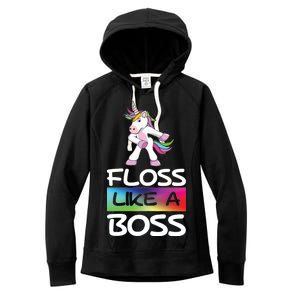 Floss Like a Boss Unicorn Rainbow Women's Fleece Hoodie