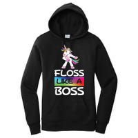 Floss Like a Boss Unicorn Rainbow Women's Pullover Hoodie