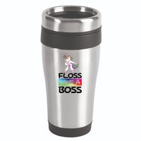 Floss Like a Boss Unicorn Rainbow 16oz Travel Tumbler